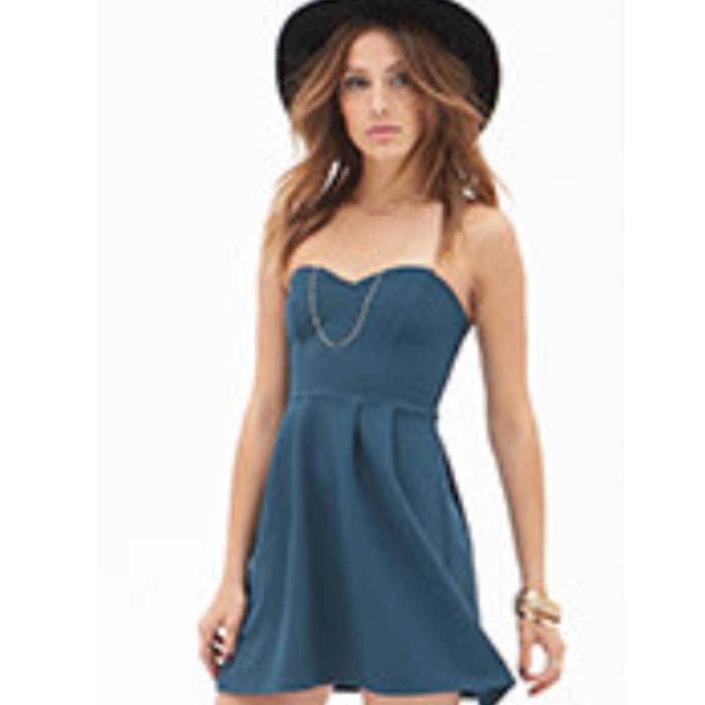 Strapless spring dress